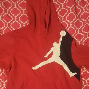Boys Red Jordan Hoody 10-12